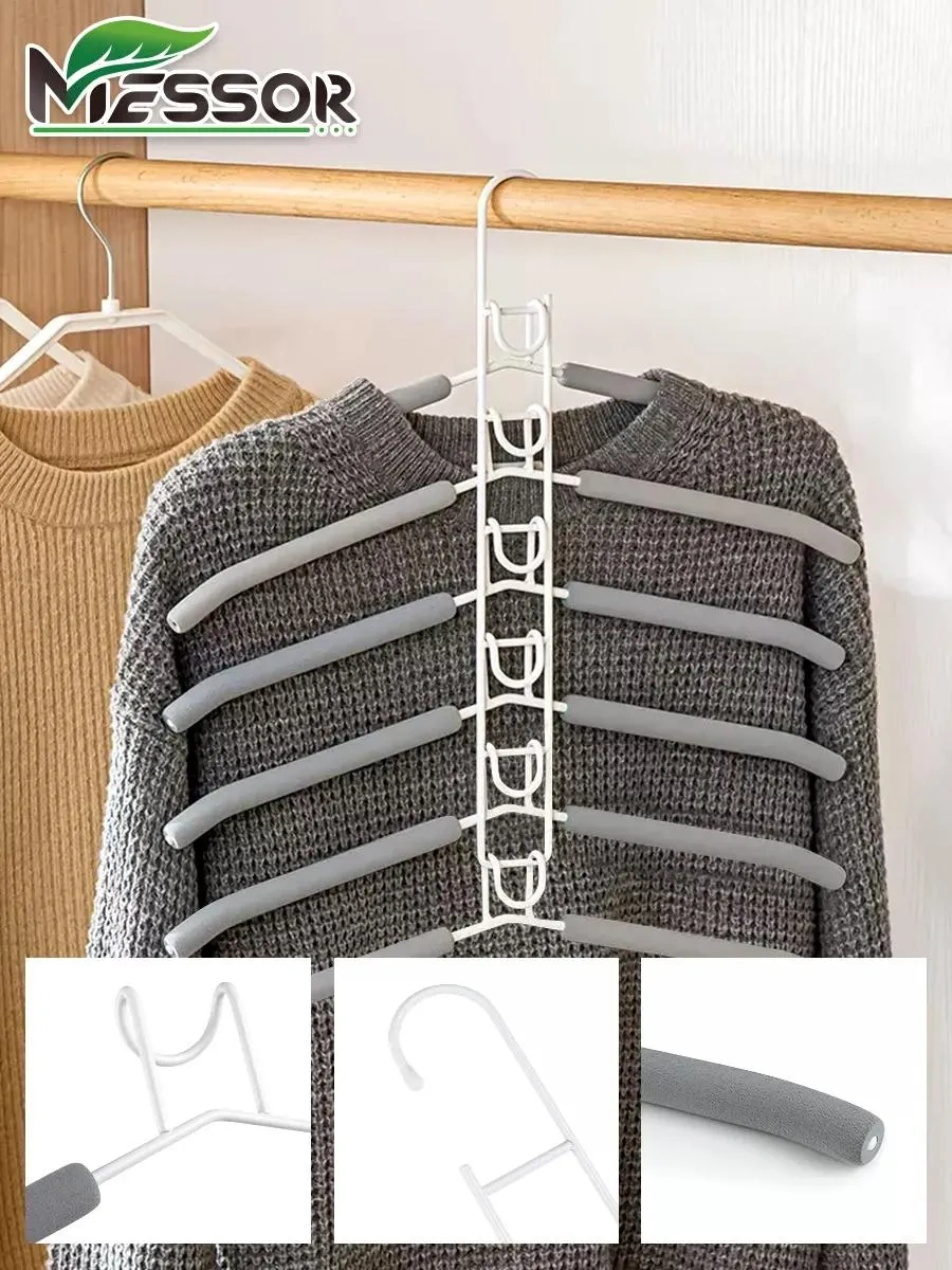 Messor 12'ye 1 Katlanabilir Çok Katmanlı Kıyafet Askısı 438874324 Beyaz