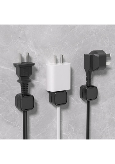 24 Adet Manyetik Kablo Düzenleyici Klipsli Kablo Yönetimi Tel Tutucu Şarj Kablosu Sarıcı Duvara Monte Kanca-a Beyaz