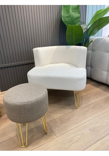 Elegance Çay Seti Berjer Ve Puf Takımı