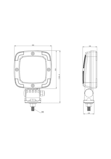 Frıstom 12v-24v Çalışma Lambası 9-ledli 13w 1400 Lümen 100 100 38 Mm E9