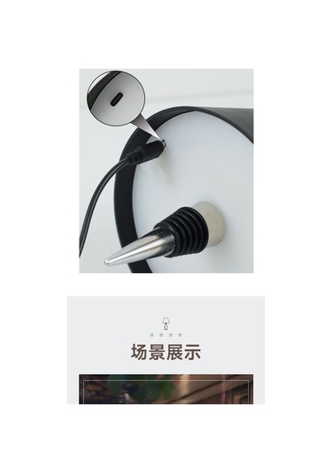 Trendooze Led 3 Tonlu Şarap Şise Lambası Siyah Xx