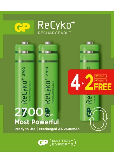 GP 2600 mah Ni-mh AA (4+2) Şarj Edilebilir Kalem Pİl