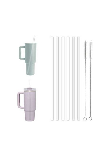 Fortunelane 40 Adet Şeffaf Pipet Ve 2 Temizleme Fırça, Çamaşır Makinesine Uygun, Çeşitli Markalara Uygun Şeffaf