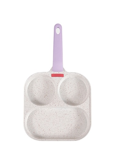 Yaozixa Mini İki Delikli Mutfak Tava: Omlet, Yumurta, Burger Ve Biftek Pişirme - Dayanıklı, Kaynamaz, Beyaz Ve Pembe Seçenekler Beyaz - Pembe