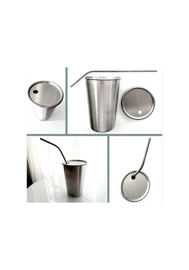 Omeniv 500ml 304 Çelik Bira Kola Bardağı Kupa Kahve Fincanı