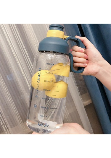 Geeroyoo Büyük Kapasiteli 1.8l Taşınabilir Spor Su Şişesi, Sızdırmaz Kapak Ve Dayanıklı Tasarım, Outdoor Ve Fitness İçin İdeal Beyaz