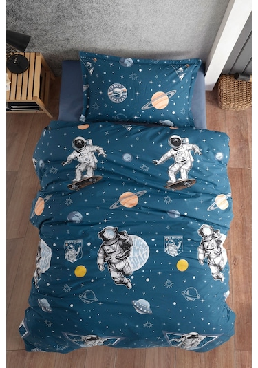 Nordqueen %100 Pamuk Tek Kişilik Nevresim Seti Galaxy