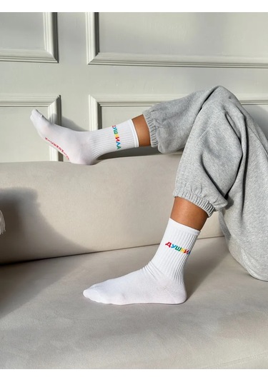 Nicenonice Yüksek Y2k Çoraplar Dudshnila 114792210 Beyaz