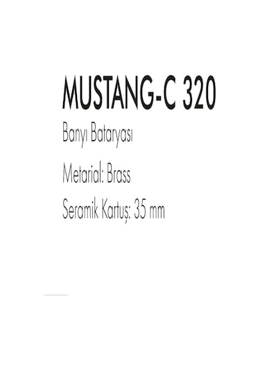 Fleko Mustang-c 320 Pirinç Mat Siyah Banyo Bataryası Siyah