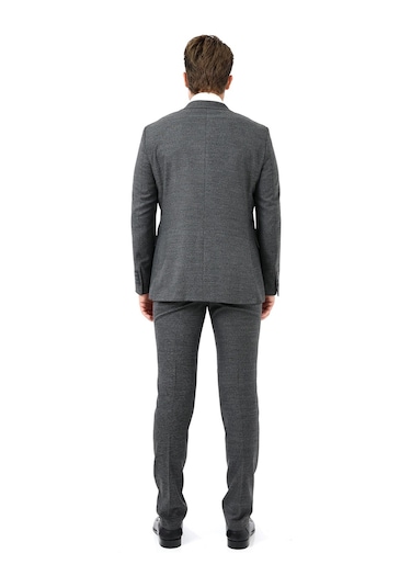 Presto Erkek Yelekli Slimfit Takım Elbise 6 Drop Siyah 790-001 Siyah