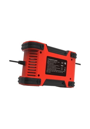 Ebitda 12v/24v 12a 7-step Smart Battery Charger, Multi-function Car Battery Red, Advanced Model