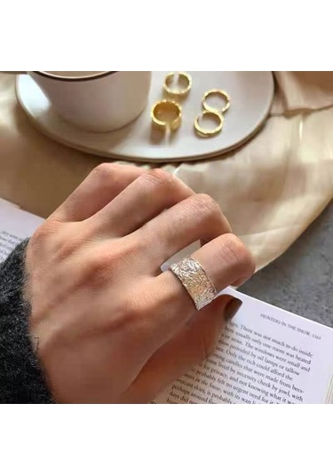 Kadınlar İçin Özel Olarak Tasarlanmış Benzersiz Düz Bantlı Yüzük No.85 Çok Renkli