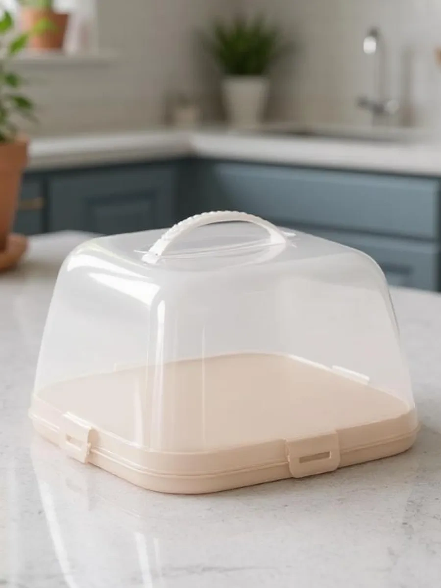 Galaopt Kapaklı Ve Mandal İle Kilitlenen Pasta Standı 482495720 Bej