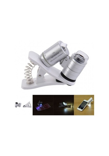 Nikula Evrensel Led Işıklı Mini Cep Mikroskobu, Tüm Kameralı Telefonlar Için No:9882 W