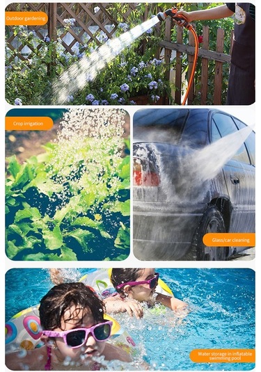 Symbee Çok Amaçlı Bahçe Hortumu Nozulu, 10 Farklı Püskürtme Modu İle Yüksek Basınçlı Sulama Çok Renkli