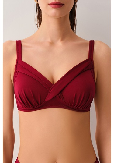Suwen Kaplı Bantlı Toparlayıcı Bikini Üst Sbn25380c020 Bordo
