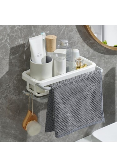 Trendooze Tutucu Tepsisi Sünger Sepeti Sabunluk Raf Mutfak Mutfak Monte Lavabo Havlu Düzenleyici Duvara Depolama Damlalıklı Bulaşık Bulaşık Bezi Beyaz Askısı Kt Beyaz