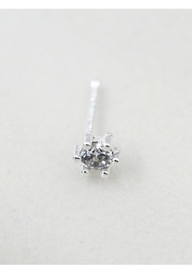 Tükkan Accessories Zirkon Tek Taş Hızma 925 Ayar Hızma-hızma39 Gümüş