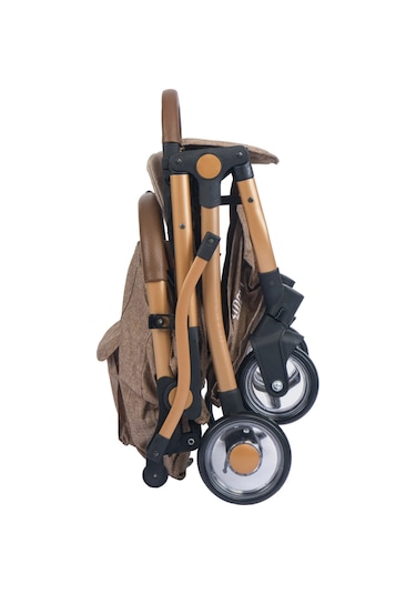 Mimma Baby Drone Kabin Bebek Arabası Gold Siyah - Kompakt, Hafif