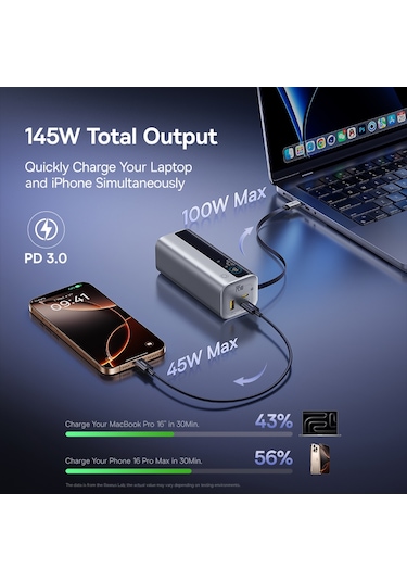 Baseus Energeek Gr11 Pbank 20kmah 145w-titanyum Metalik Gri