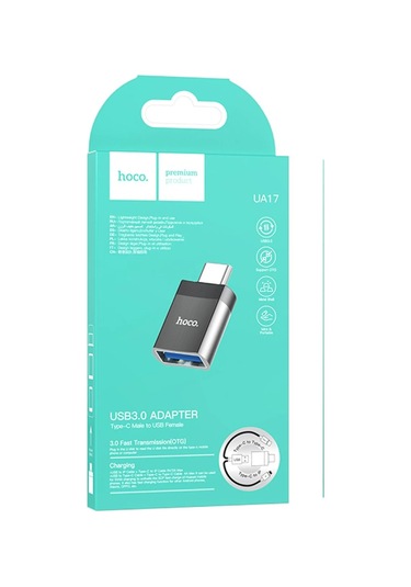 Hoco. Ua17 Tak Çalıştır Type-c To Usb 3.0 Dönüştürücü - Siyah