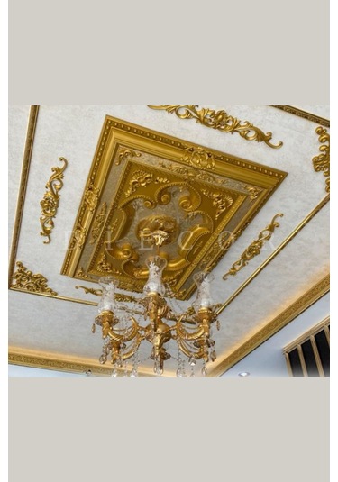 Diecor Dekoratif Polimer Mobilya, Duvar Ve Tavan Motifi Altın 16 X 16 Model:xa81