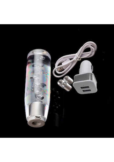 Symbee Araba Led Kristal Vites Kolu 15cm Mavi, Kolay Kurulum, Modern Araç İç Dizaynı, Universal Uyumlu Vites Kolu Mavi