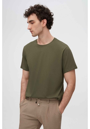 Ds Damat Slim Fit Haki Bisiklet Yaka %100 Pamuklu Nefes Alabilen T-shirt 4HC141996753M Haki Ds Damat Slim Fit Haki Bisiklet Yaka %100 Pamuklu Nefes Alabilen T-shirt 4HC141996753M Haki