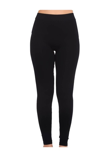 Kadın Iç Kısmı Peluşlu Kışlık Termal Tayt SiYAH