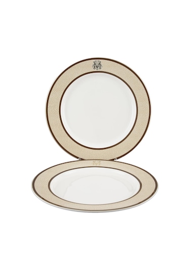 Mikasa Moor Micasa Desenli 2'li Servis Tabağı Seti 27 Cm Beyaz