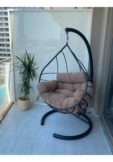 Murtiko Hamak Salıncak Ev Bahçe Ofis Teras Mobilya Damla Lüks Kahverengi