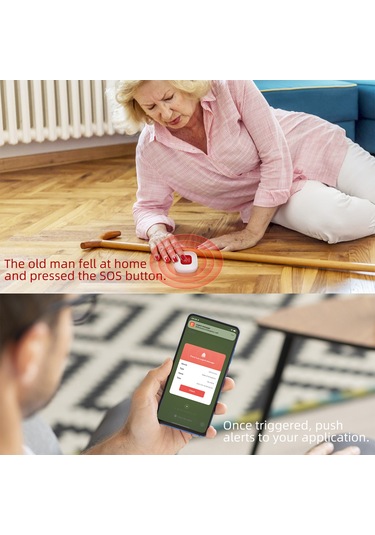 Wifi Acil Çağrı Düğmesi Mini Taşınabilir Acil Durum S6879-1