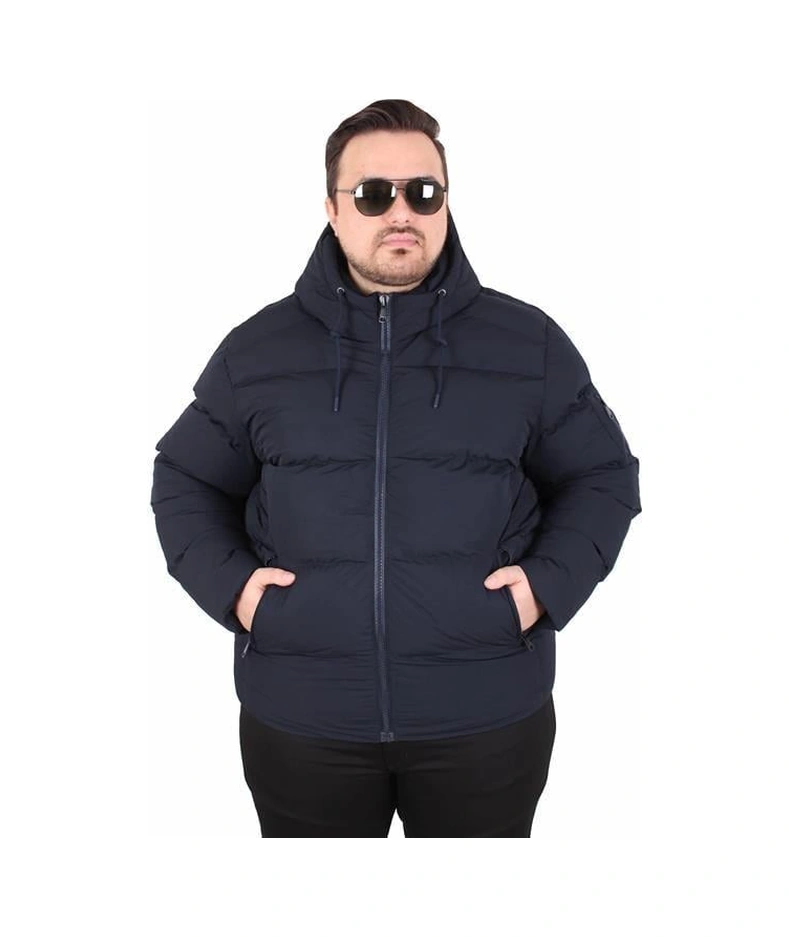 Starbattal Erkek Büyük Beden Kapüşonlu Mont Lusso 2505 Lacıvert Lacivert