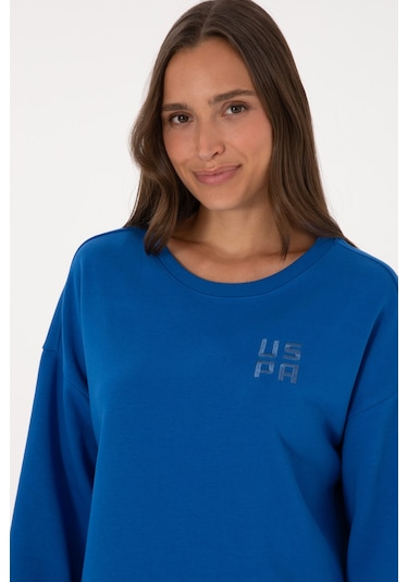 U.S. Polo Assn. Kadın Koyu Mavi Bisiklet Yaka Basic Sweatshırt 50313565-VR032