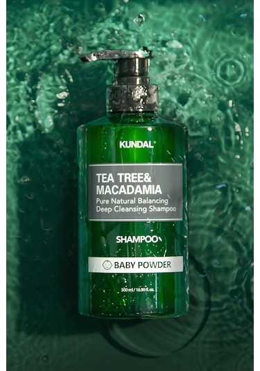 Sorunlu Saç Derisine Özel Şampuan Kundal Tea Tree & Macadamia Deep Cleansing Shampoo Baby Powder