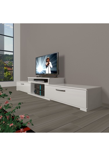 Decoraktiv Flex 4 Mdf Tv Ünitesi Tv Sehpası Beyaz