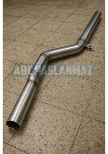 76mm Egzoz Ara Boru Boy150cm Krom Ekzoz Çıkış Borusu Kalınlık 2mm
