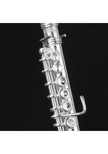 Vkemall Gümüş Renkli Bakır Müzik Modeli, 11 Cm Ev Ofis Dekorasyonu, Hediye Kutulu El Yapımı Sanat Eseri