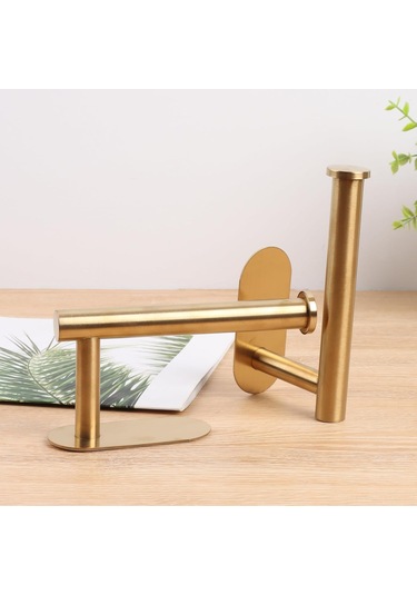 Tenfowee 4'lü Metal Perde Kancaları Seti - Zırtopu Olmadan Duvar Montajlı, Güçlü Yapışkanlı, Farklı Perde Türlerine Uygun Altın