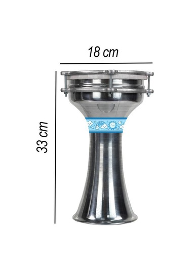 Midex Dbk-02bl Çocuklar İçin 2 Numara Alüminyum Darbuka Seti 33 X 18 Cm