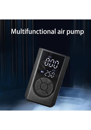 Carrier Taşınabilir Çok Fonksiyonlu Şişirici Kablosuz Hava Pompası Acil Aydınlatma Led Dijital Ekran Araba Motosiklet Bisiklet Top Açık Hava Spor