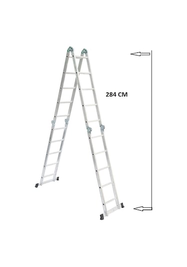 Beykon 20 Basamaklı 1.6 MM Kalınlık 5.70 M Çok Amaçlı Merdiven - ELIT 45