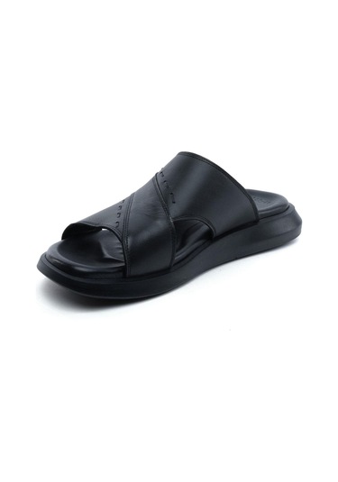 Greyder 64689 Siyah Erkek Hakiki Deri Erkek Terlik-799 Siyah