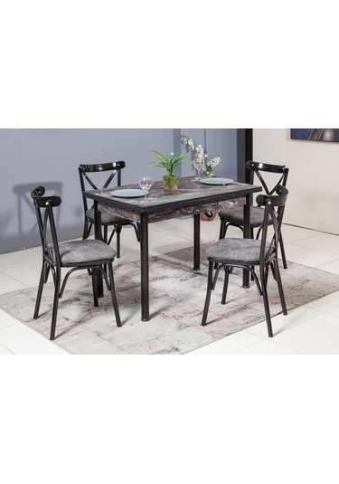 Smart Masa, Bahar Çapraz Sandalye, Siyah, 110x70 Siyah