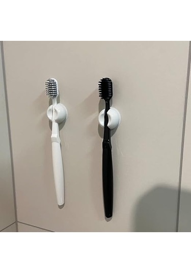 Vantuzlu 4 Parçalı Duvara Monte Diş Fırçası Tutucusu, Diş Fırçalarını Kuru Ve Tozsuz Tutmak İçin Çok İşlevli Duvara Monte Saklama Kancası Diğer