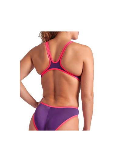 One Biglogo One Piece Kadın Mor Yüzücü Mayosu Çok Renkli