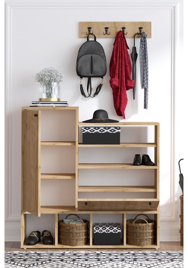 Decormet Wess Ayakkabılık Safir Meşe -dec-20077 Çok Renkli