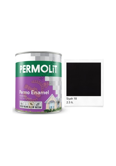 Permolit Enamel Sentetik Yağlı Boya Siyah 2.5 Lt. 2.5 L