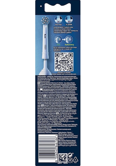 Oral-B Şarjlı Diş Fırçası Yedek Başlığı Sensitive X-Filament 4'lü