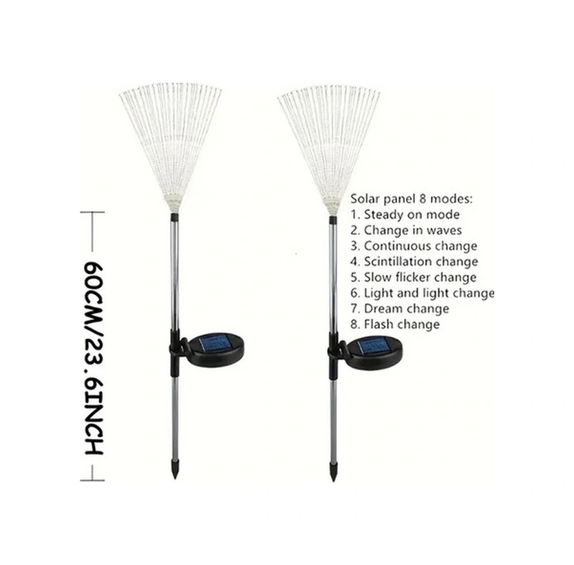 Trendooze Gaojunshop01 Solar Bahçe Festival Ateştesi 480 Led 8 Mod Güneş Enerjili Çim Aydınlatma Sıcak Işık Sıcak Işık